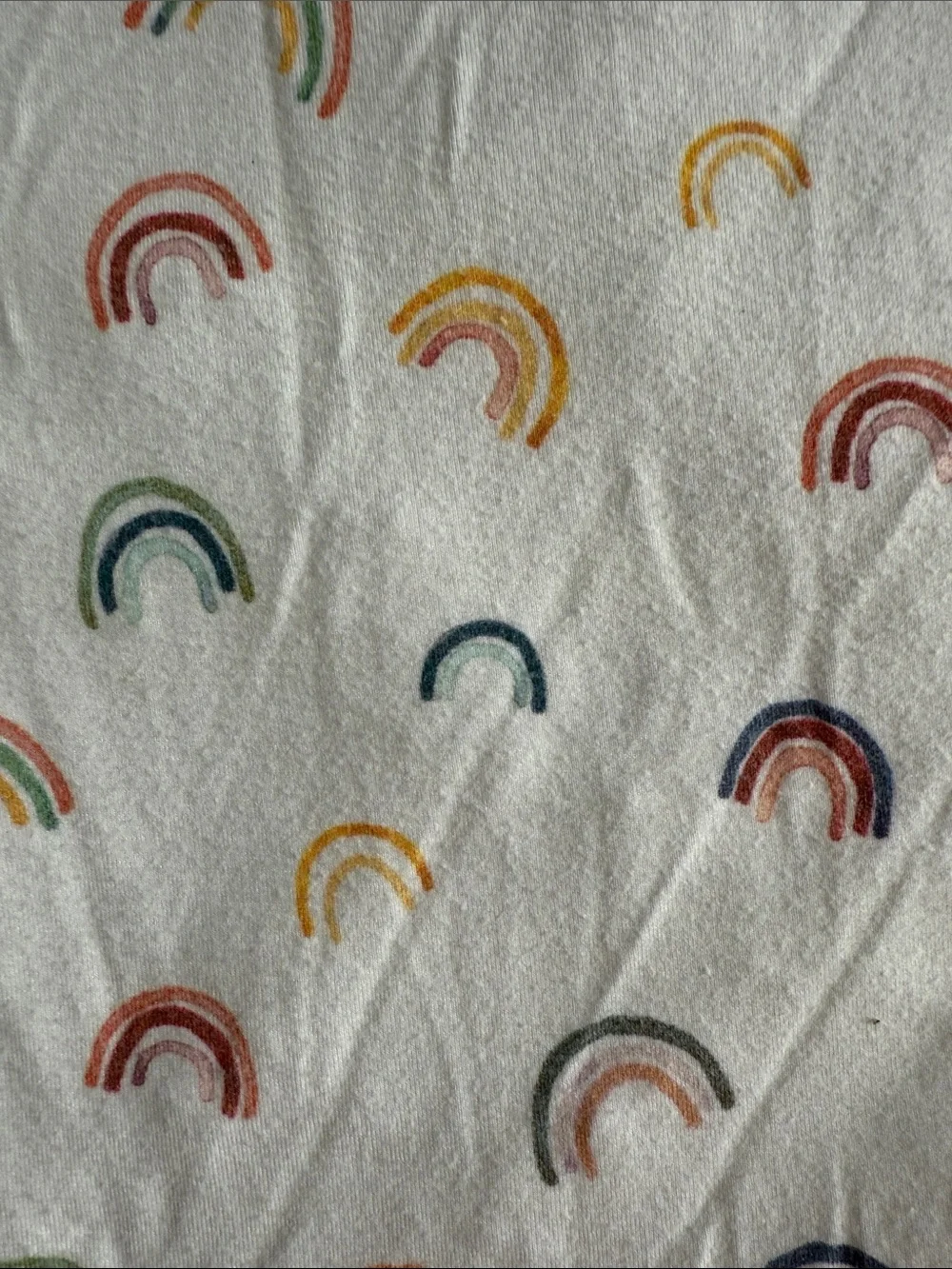Freshly Picked White Sleep Sack with Rainbow Print 12 - 18 months